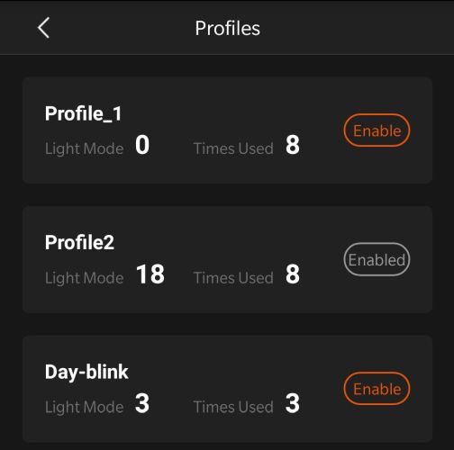 Magicshine App - Profile