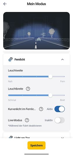 Busch & Müller App Briq-XL Mein Modus Fernlicht